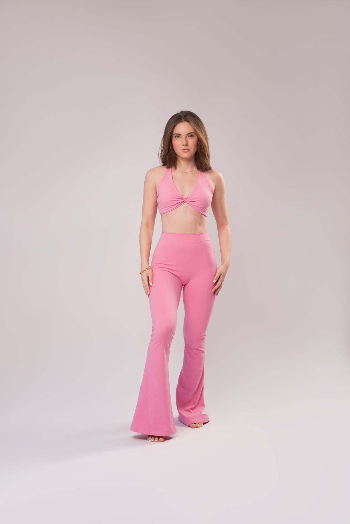 Set Barbie Legging Wideleg Pink