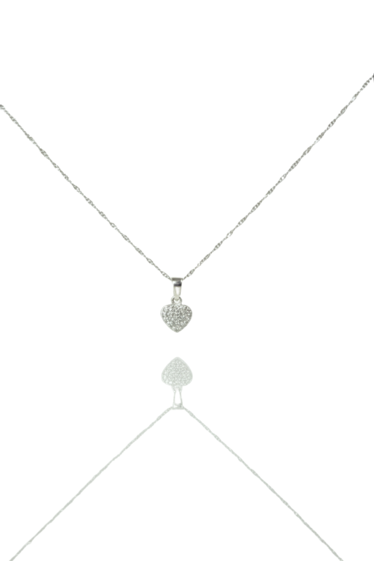 Collar Corazón Zirconia