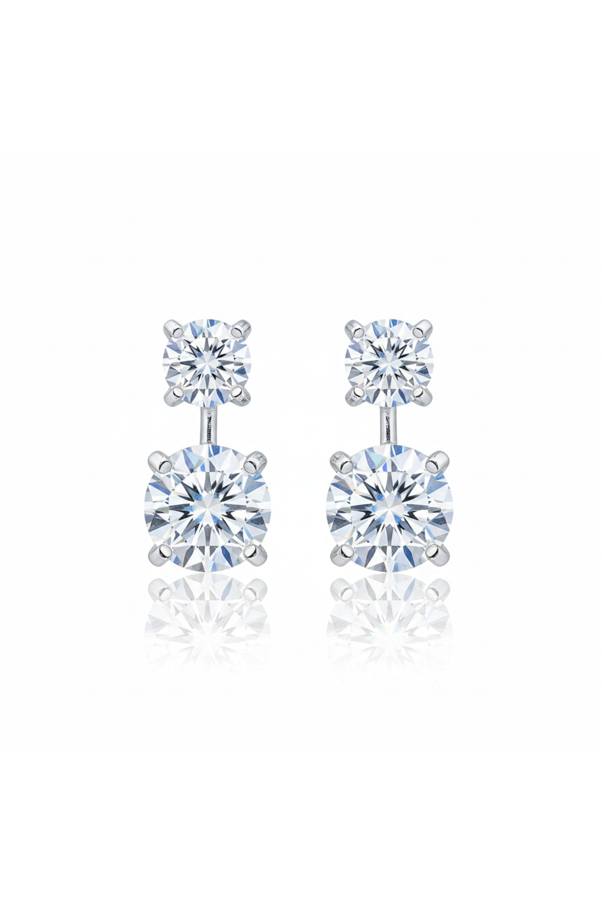 Aretes Doble Zirconia