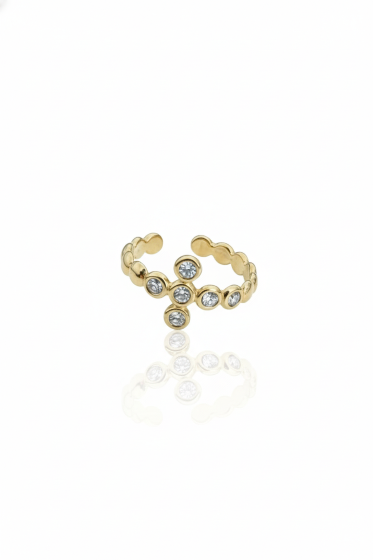 Anillo Cruz con Zirconias