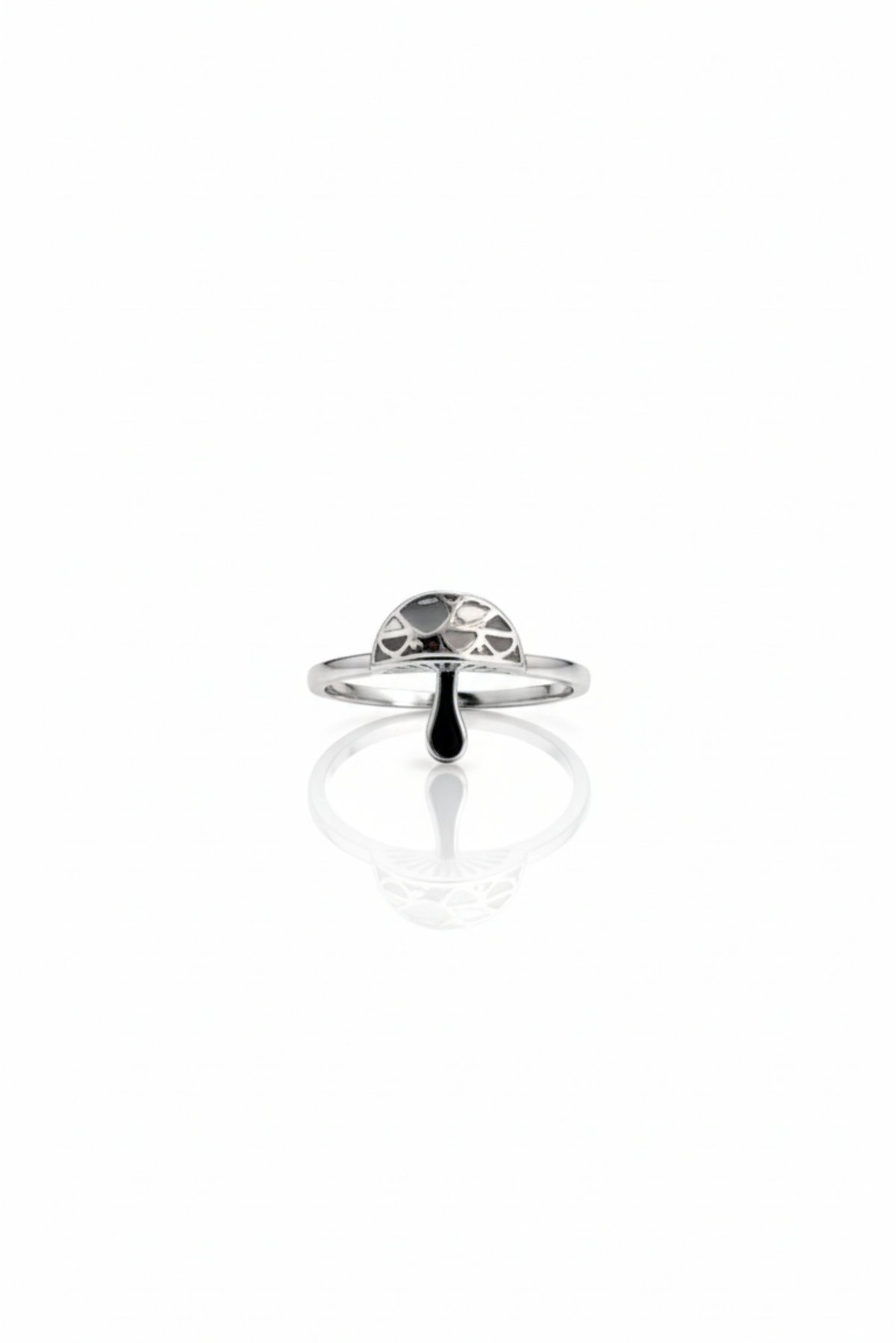 Anillo Hongo Plateado