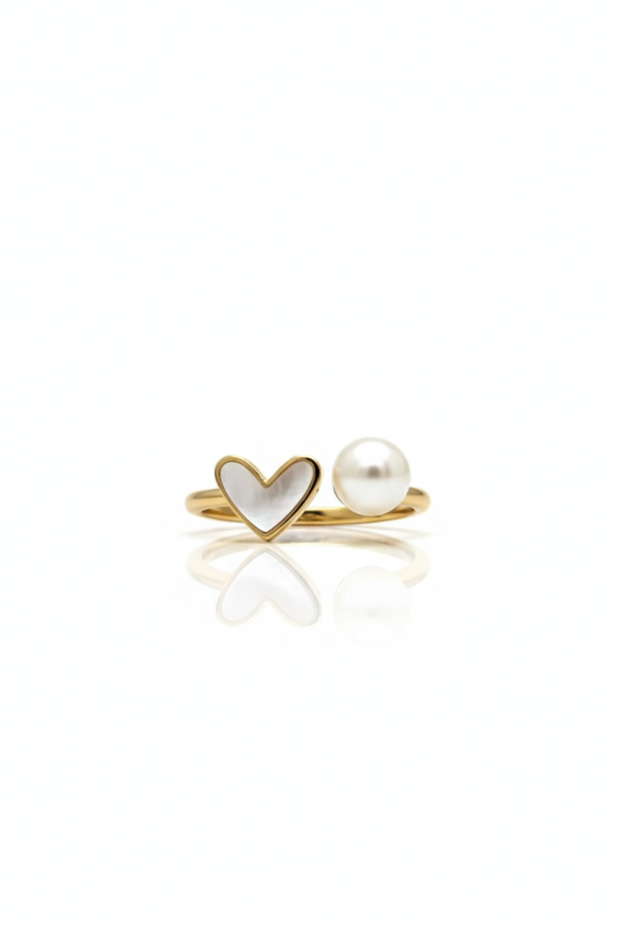 Anillo Corazon de Perla