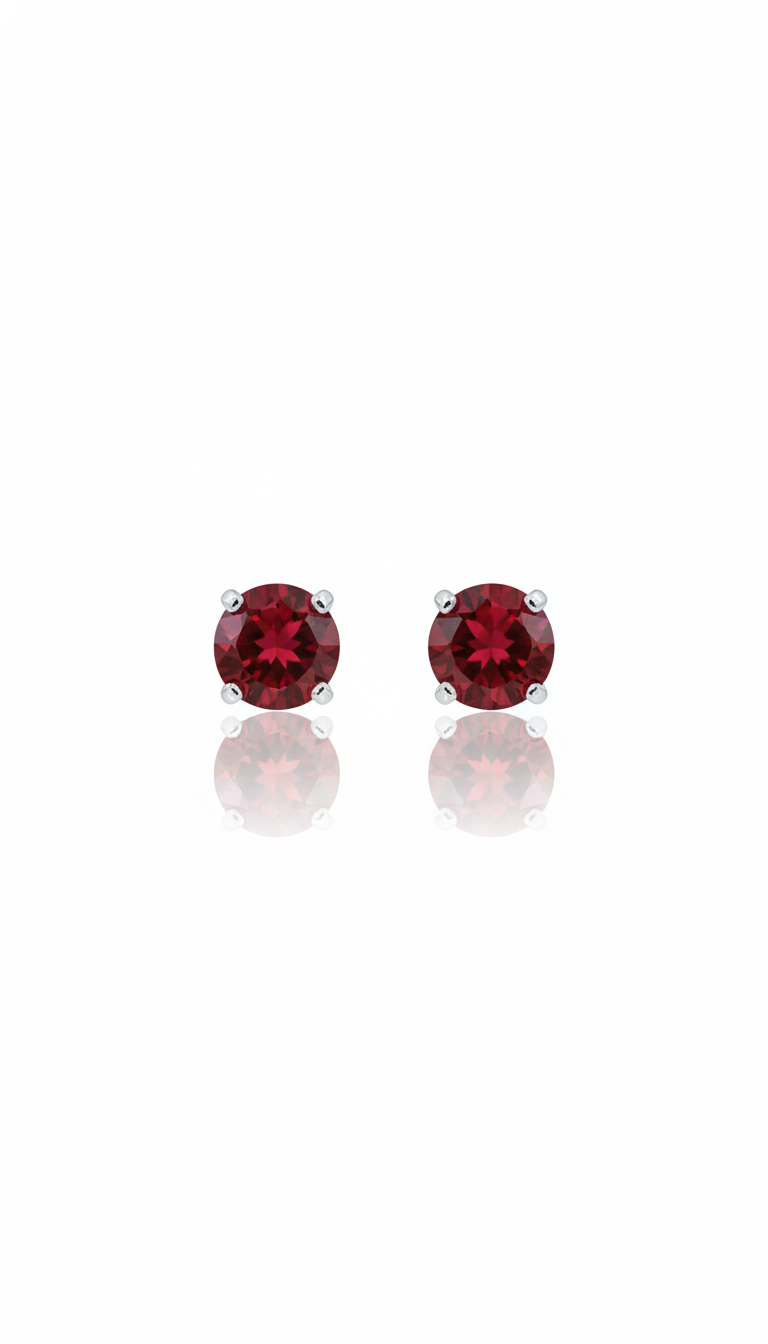 Arete Rojo Zirconia