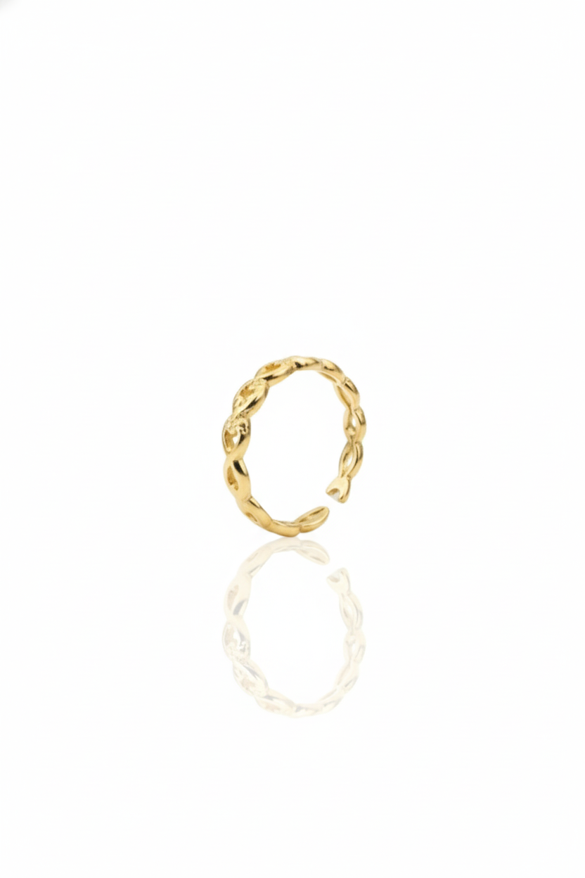 Anillo Trenzado Dorado