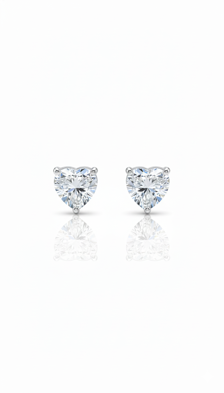 Aretes Corazón Zirconia